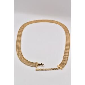 St. John Vintage Statement Chain Belt Gold Chunky Multi Strand 37-41” Signed 90s